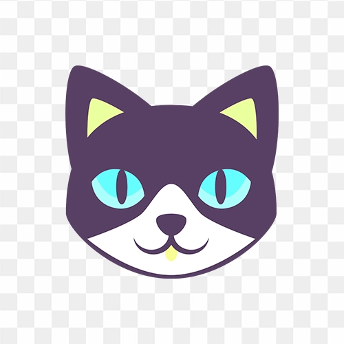 Cat face best sale transparent background